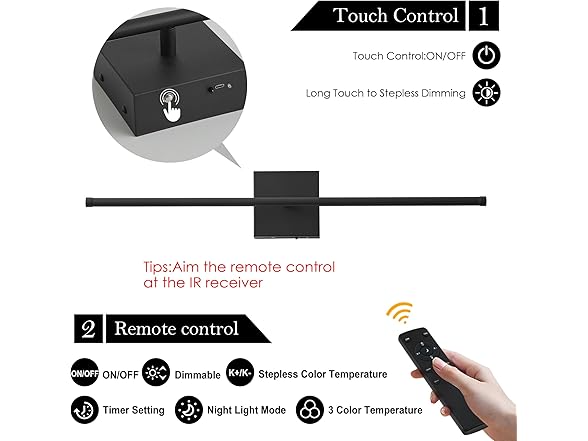 KARTOOSH Rechargeable Wall Sconces