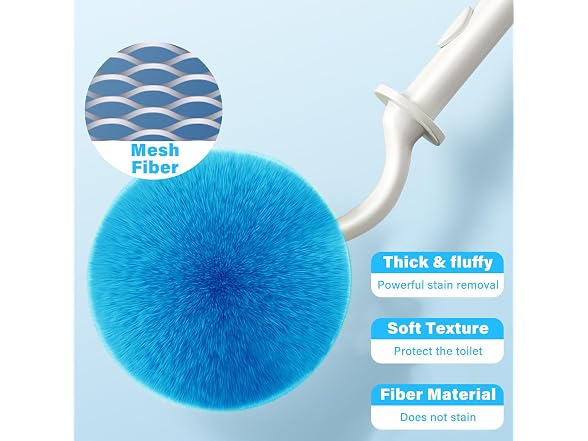 Toilet Brush 2 Pack with Holder Set