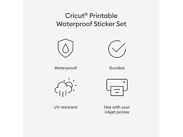 Cricut Printable Waterproof Holographic Stick Set