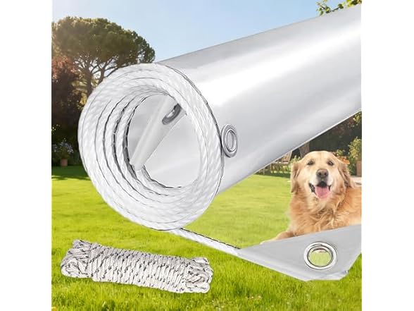 LC&QS Clear Tarps Heavy Duty PVC, 10' x 12