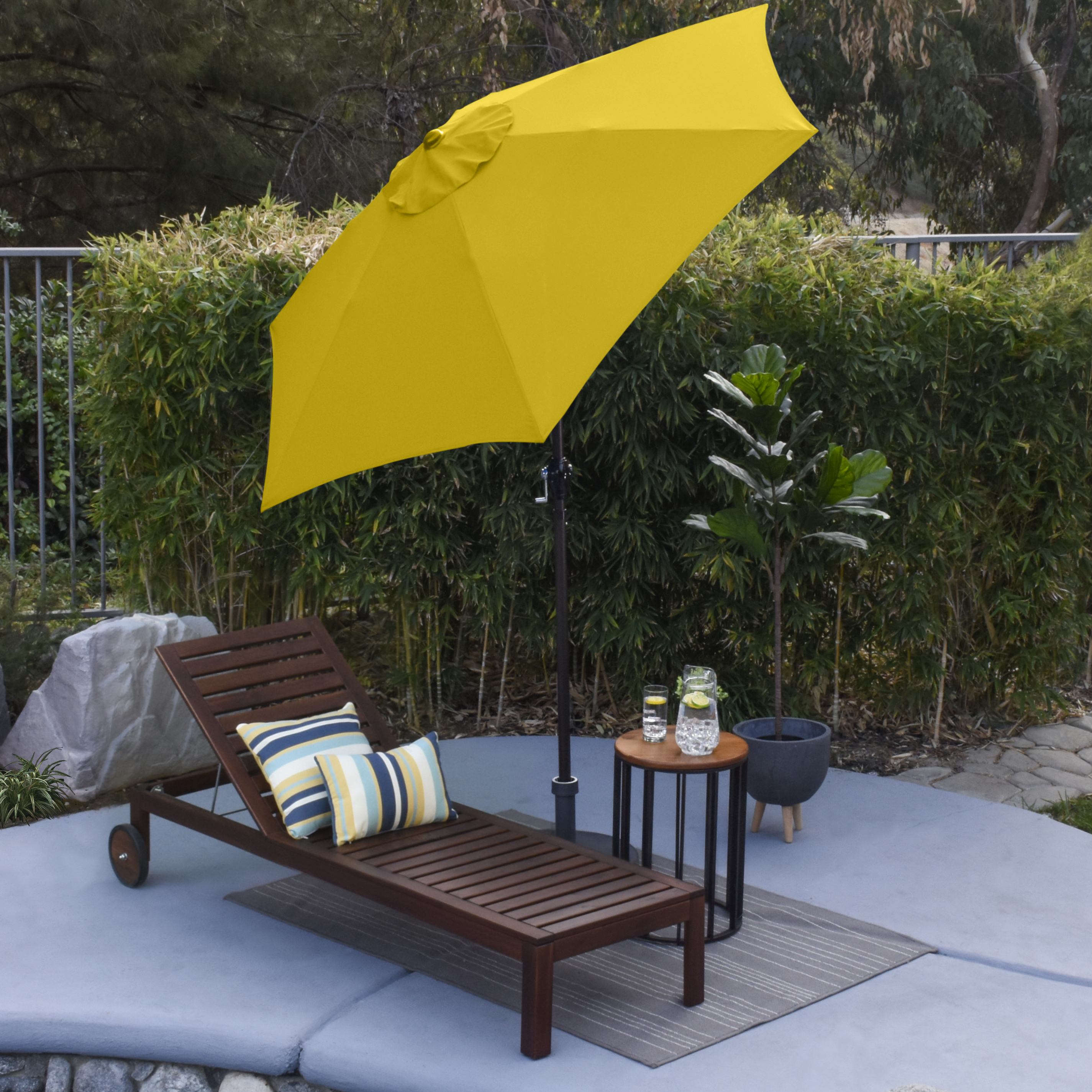 Astella 7.5'Rd Tiliting Aluminum Patio Umbrella, Crank Open - Gallery 50