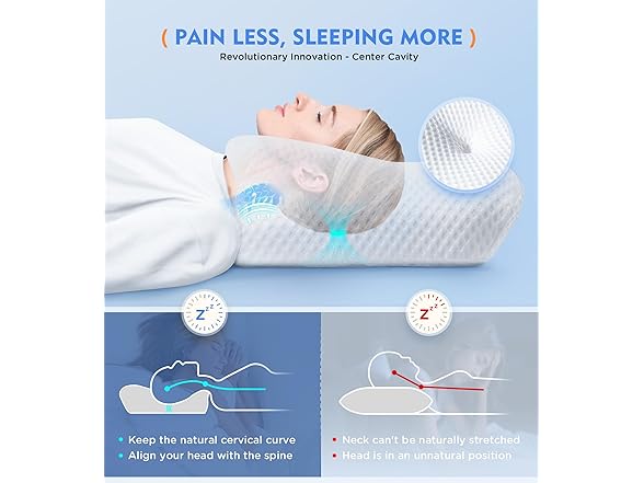 Cervical Bed Pillow for Neck Pain Relief