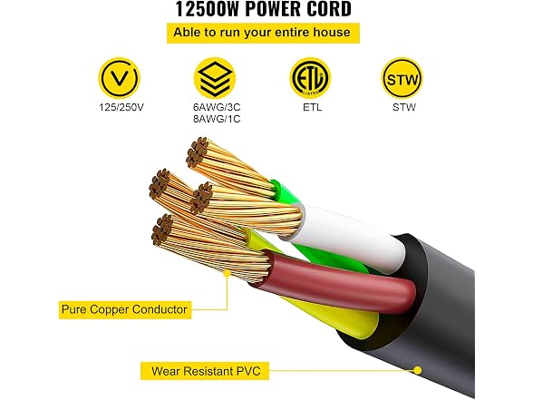 50Ft 50 Amp RV Extension Cord Durable Premium