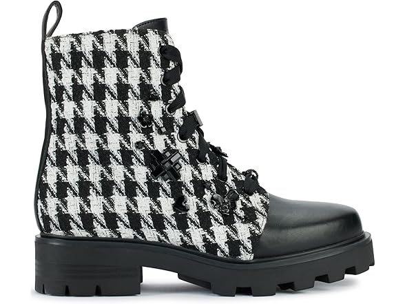 KARL LAGERFELD Women's Makenzie Lace Up Combat Boot (6)
