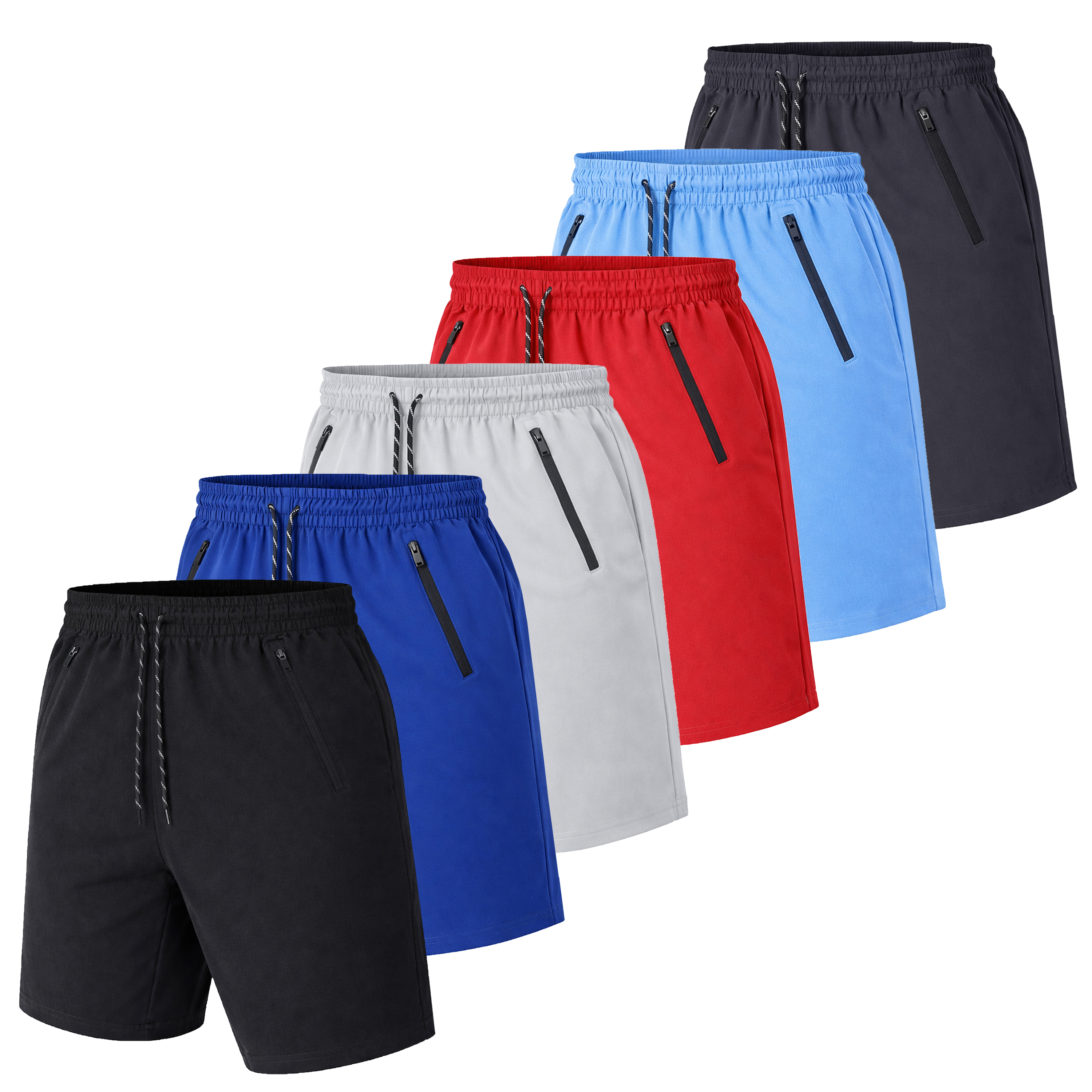 3Pk Mens Performance Training Shorts - Gallery 16