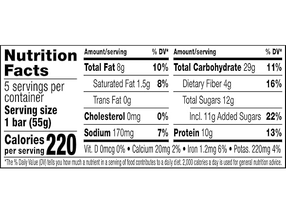 5Ct RXBAR Nut Butter and Oat Protein Bars