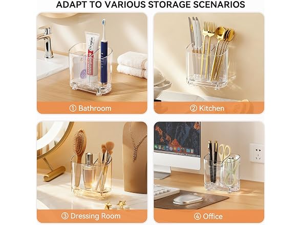 MOPMS Toothbrush Holders with Drainage for Bathroo