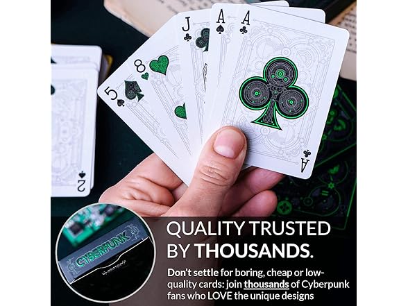 Elephant Playing Cards Cyberpunk Green Cardistry Deck