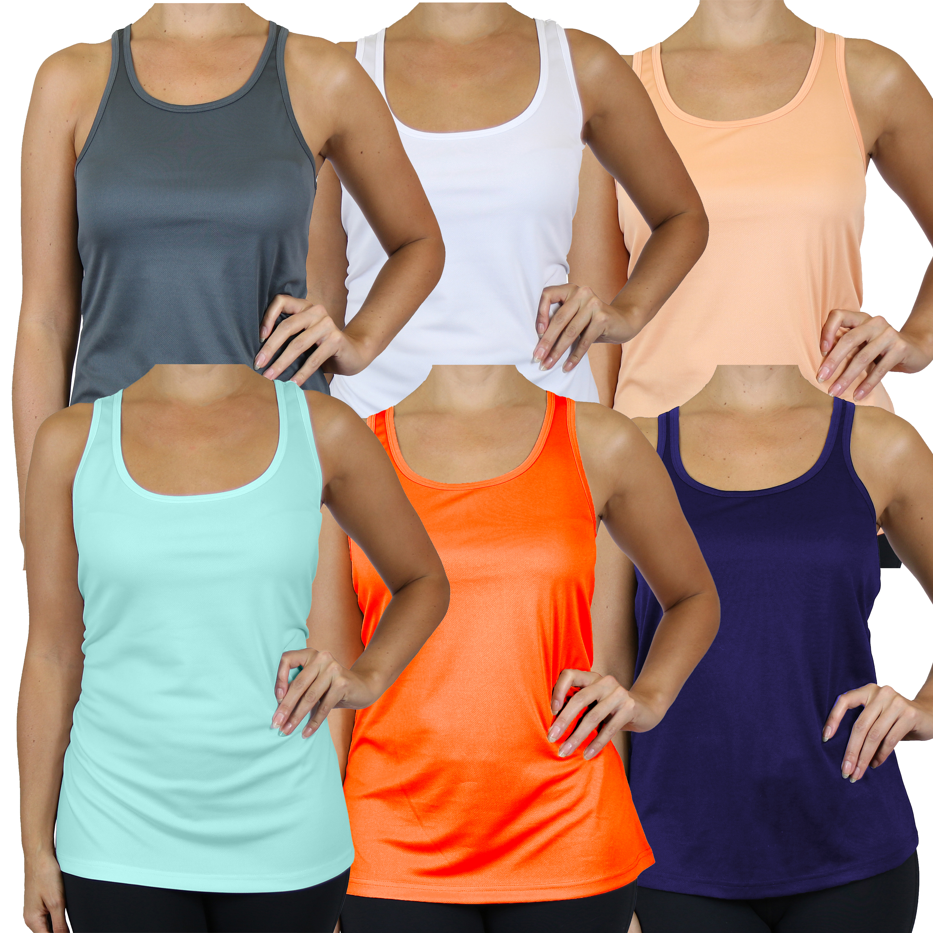 3Pk Womens Performance Racerback Tank - Gallery 22
