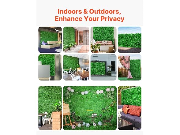 Artificial Boxwood Panel 8pcs Boxwood Hedge Wall