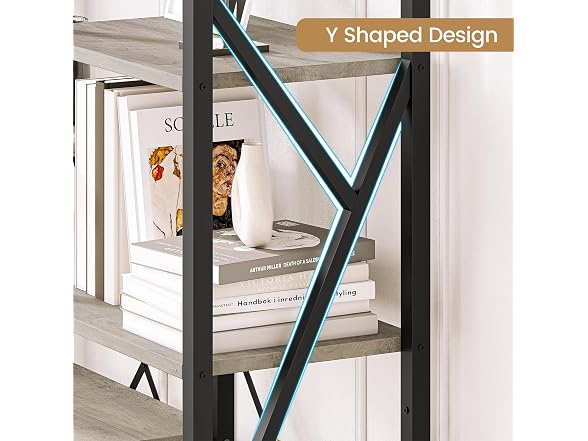 GAOMON 71" Triple Wide 5-Tier Bookshelf