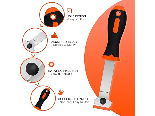 DEKEones APP-Auto-148 (2 Pack) Razor Blade Scraper +