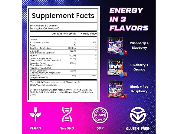 Bageto Creatine Gummies 120 pcs