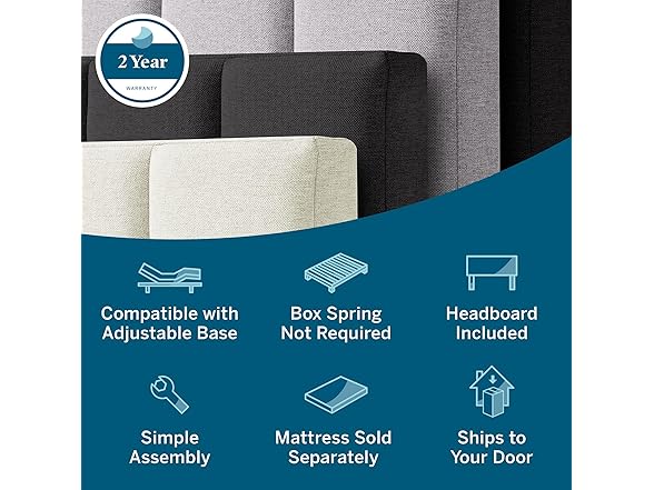 Lucid King Bedframe with Headboard