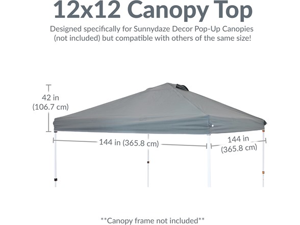 Sunnydaze Premium Canopy Shade w/ Vent