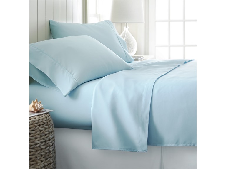 Noble House NH-100% Cotton Sheet Set - QN-Lt. Blue Queen 