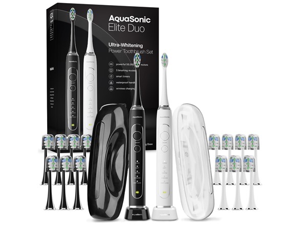 AquaSonic Elite Duo Toothbrush Set - Gallery 2