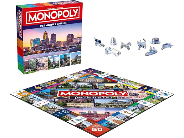 Monopoly Board Game – Des Moines, IA Edition