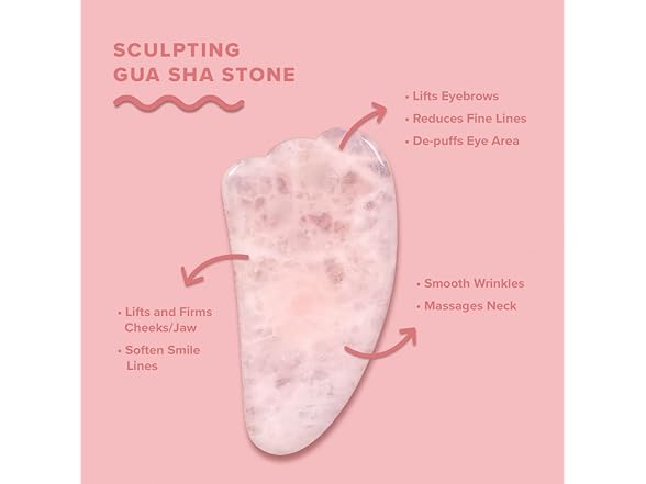 Plum Beauty Rose Quartz Sculpting Gua Sha Stone