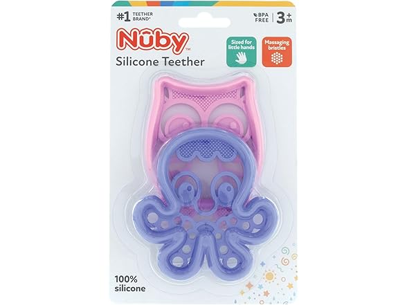 Nuby Soft Silicone Gum Massaging Baby Teether Toy