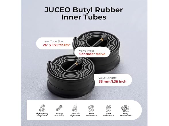 JUCEO 24/26in MTB Bike Tires Tubes Set