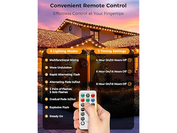 Brightever LED Christmas Lights - 900 Bulbs 295FT