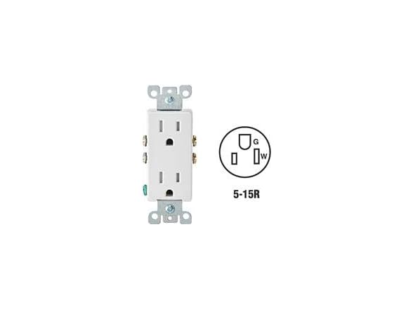 Leviton T5325-W 15A 125V Tamper-Resist