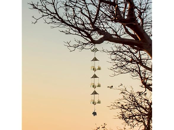 WUSFAR Peacock Wind Chimes 3 Layers