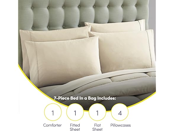 Sweet Home Collection 7 Piece Comforter Set Bag