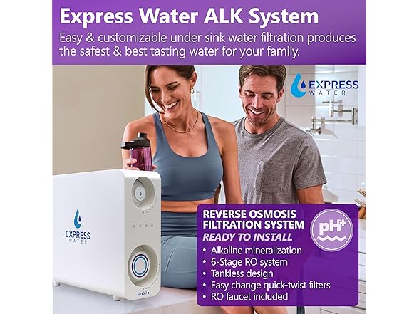 Express Water 600GPD Tankless Reverse Osmosis System