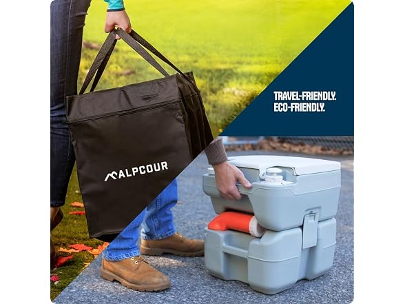 Alpcour 5.8 Gallon Alpcour Portable Toilet - 22L