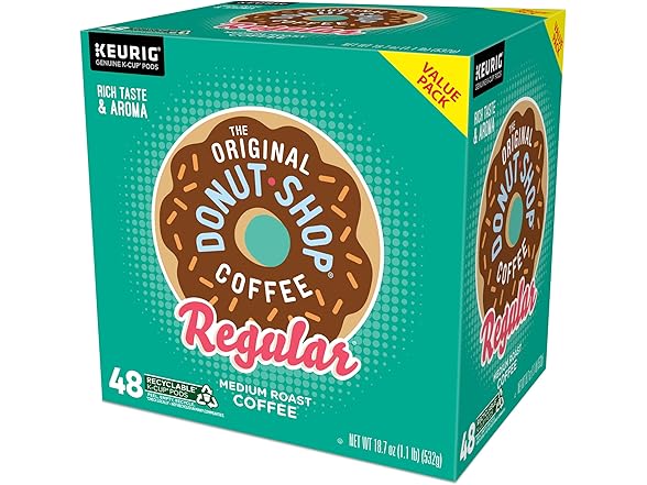 48CT The Original Donut Shop Regular, Single KCups