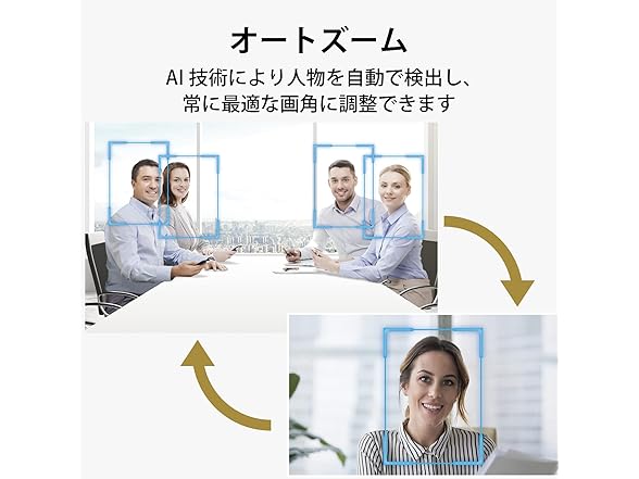  ELECOM 4K AI Auto-Tracking Webcam with