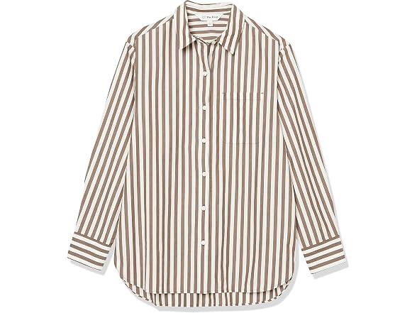 The Drop Kendra Fit Long Shirt, Coffee