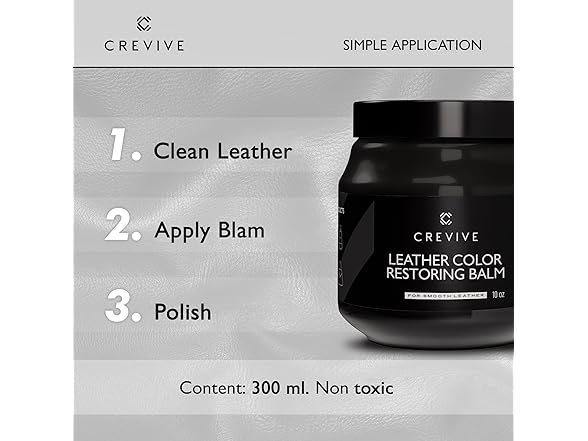 Leather Recoloring Balm Black & Leather Cleaner