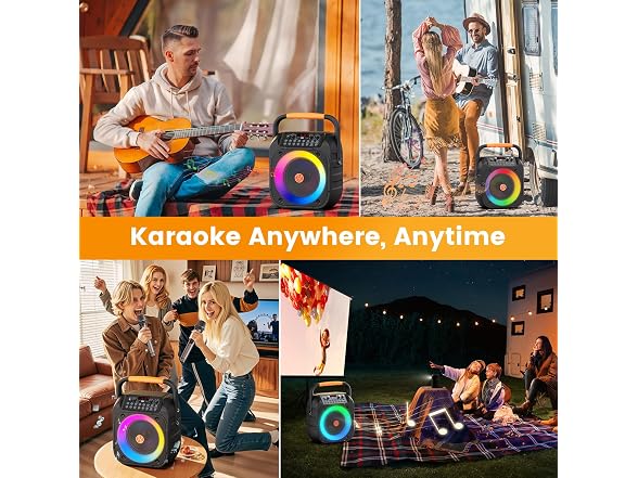 PPMIC BT Karaoke Machine 2 Mics 6.5in