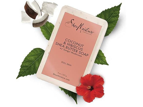 Shea Moisture Coconut Hibiscus Soap, 8oz