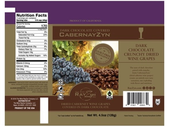 (8 Pack) Dark Chocolate CabernayZyn® Wine Grapes