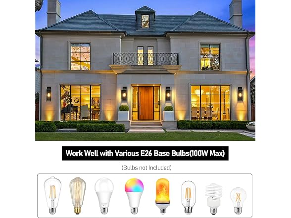 BesLowe 15’’ Large Outdoor Wall Lights