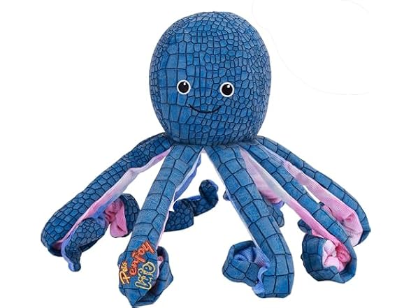 Emorefun Squeaky Dog Chew Toys,Octopus