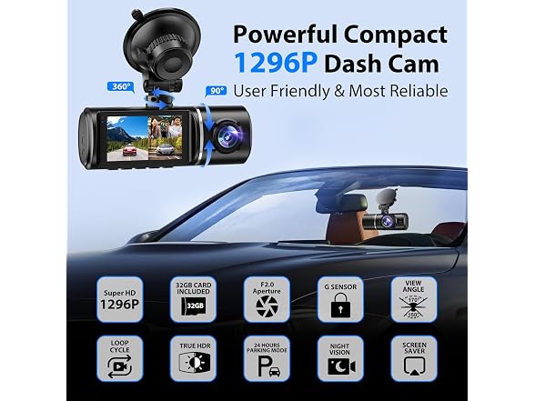 SUVCON Dash Cam Front and Rear