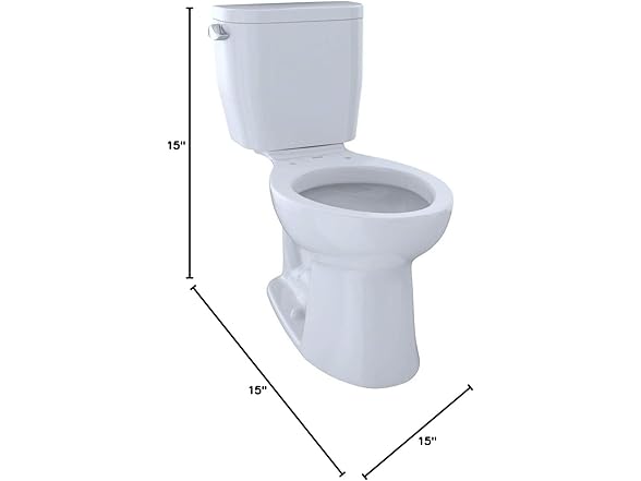 TOTO Entrada Two-Piece Elongated Toilet White