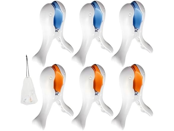 Whale-Shaped Beach Towel Clips 6Pk