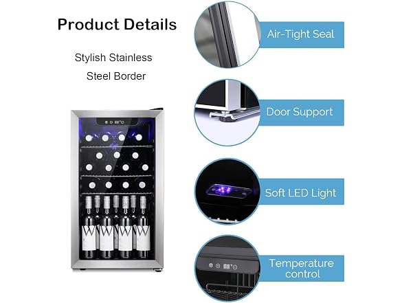 Antarctic Star 26 Bottle Wine Cooler/Cabinet Beverage Refigerator - Gallery 3