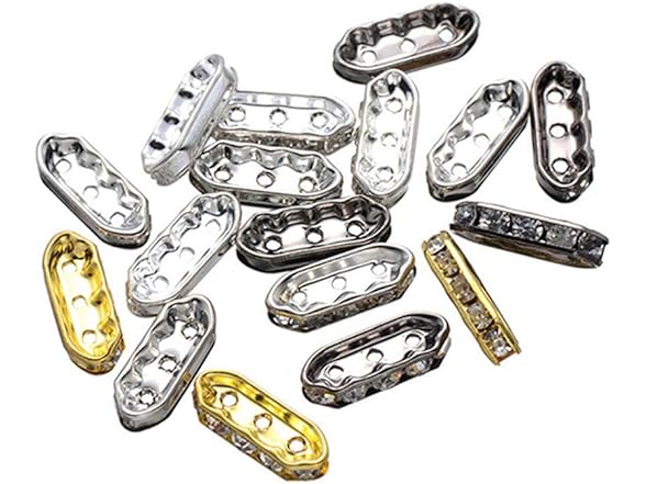 AKOAK Gold Plated Rhinesone Metal Spacer