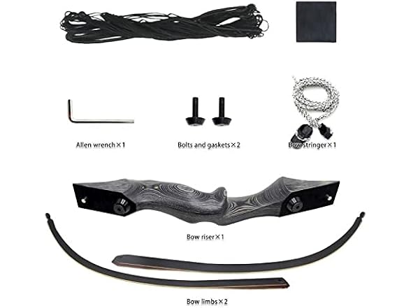 Obert Black Hunter 60" Archery Takedown Recurve Bow Left Hand - Gallery 2