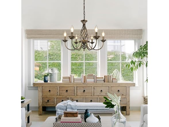 VerRon B0FR8LDPSM 6-Light Farmhouse Candle Chandelier