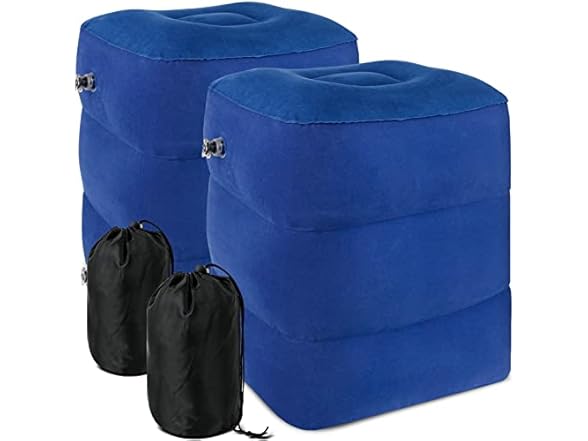 Inflatable Travel Foot Rest Pillow