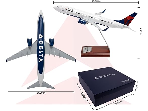 SkyMarks Elite 1:100 Scale Delta 737-800 Airplane Model
