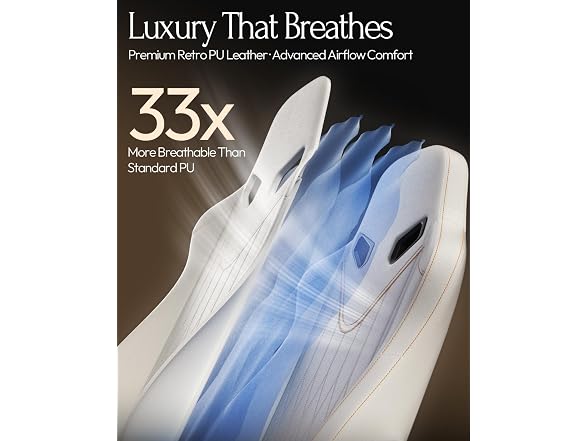 Dowinx Gaming Chair with Neck Massager White